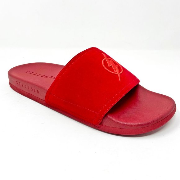 STNDRD Standard Monaco Justice League DC Comics Flash Red Mens Slide Sandals - Picture 1 of 5